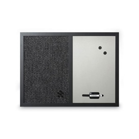 MasterVisi, Combo Bulletin Board, Bulletin/dry Erase, 24x18, Black Frame